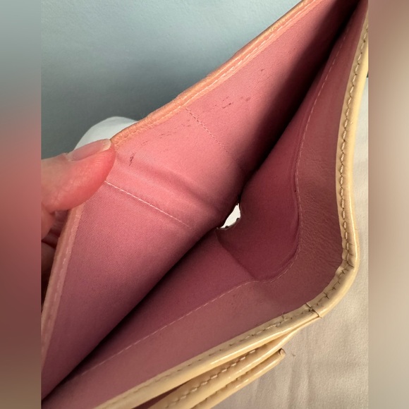 Christian Dior trotter pattern Bifold Wallet Color pink White PVC leather - Picture 3 of 6